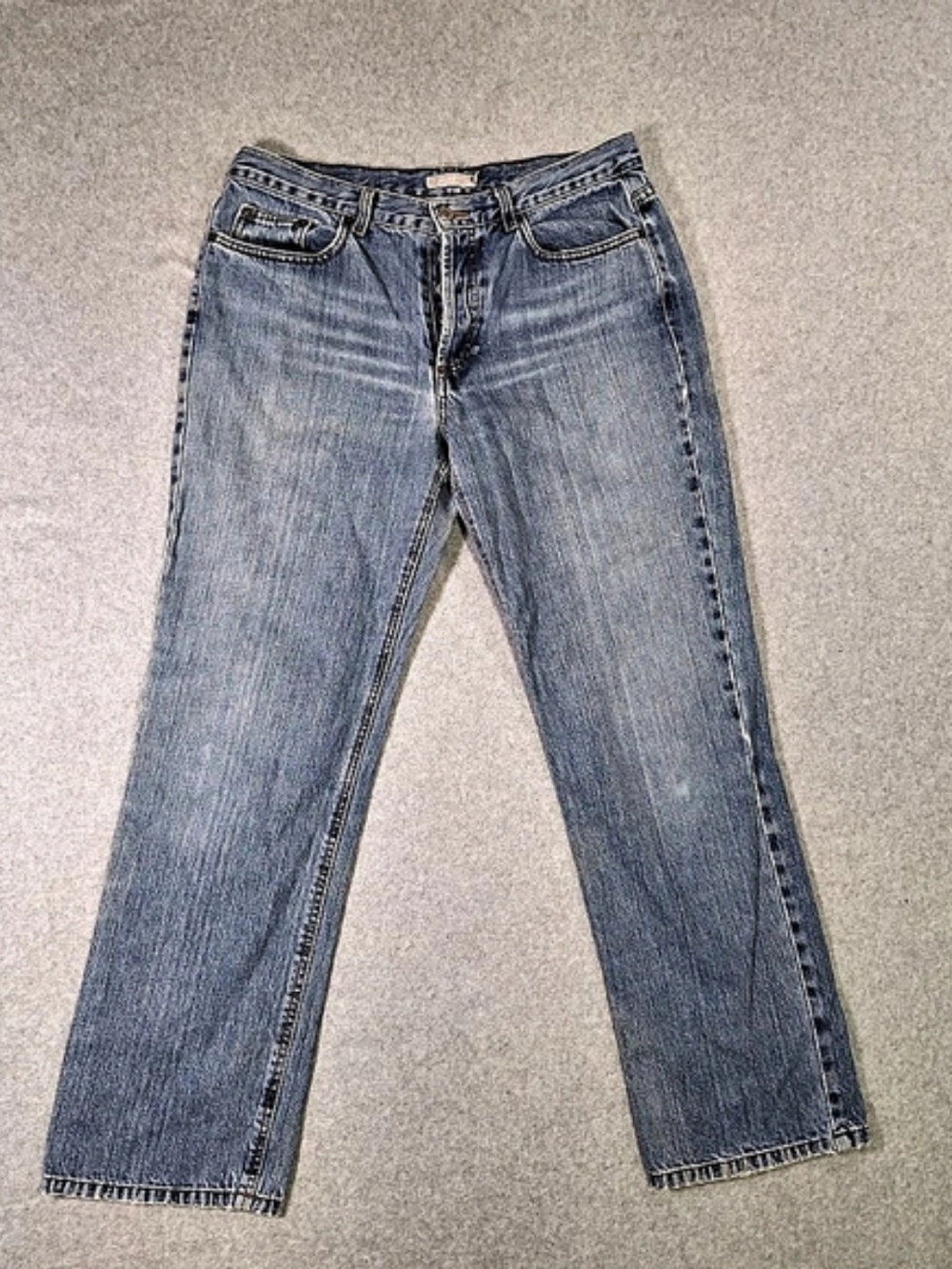 Vintage 90s J.Crew Women's Straight Leg Button Fly Jeans Size 12R Made In USA